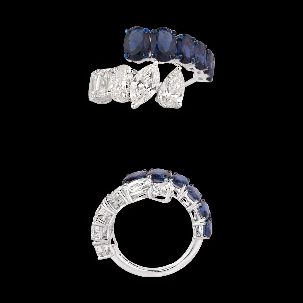 Gemstone Rings – 14K White Gold | Gharenu GH004RNGNDP447180(B)