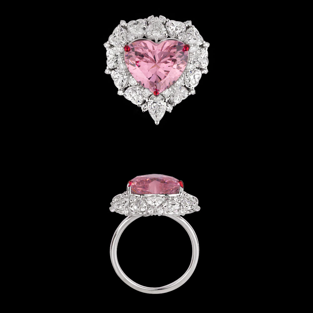 Gemstone Rings – 14K White Gold | Gharenu GH004RNGNDP447182(PK)