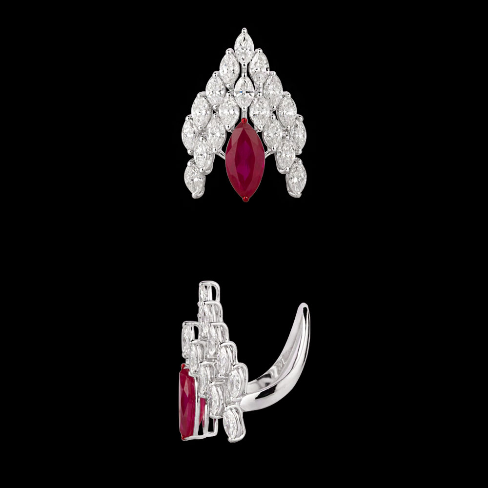 Cocktail Rings – 14K White Gold | Gharenu GH004RNGNDP447189(R)
