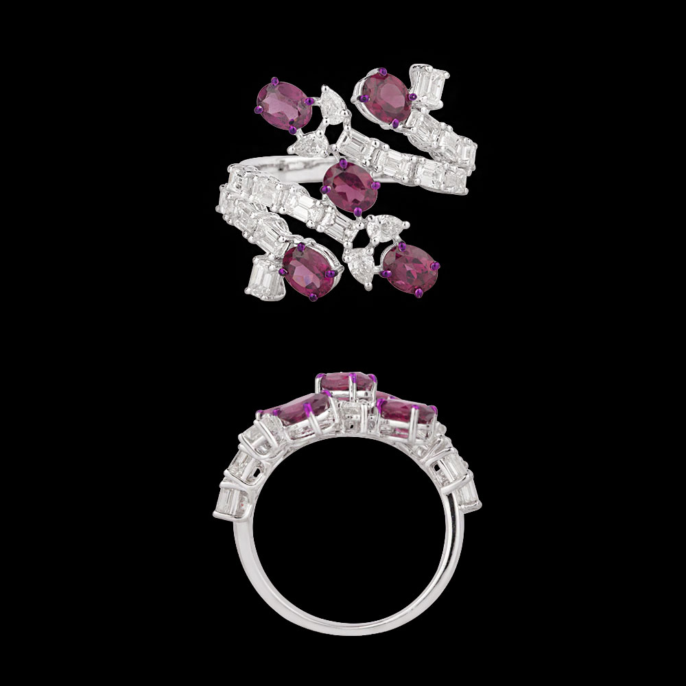 Exclusive Rings – 14K White Gold | Gharenu GH004RNGNDP447190(AT)