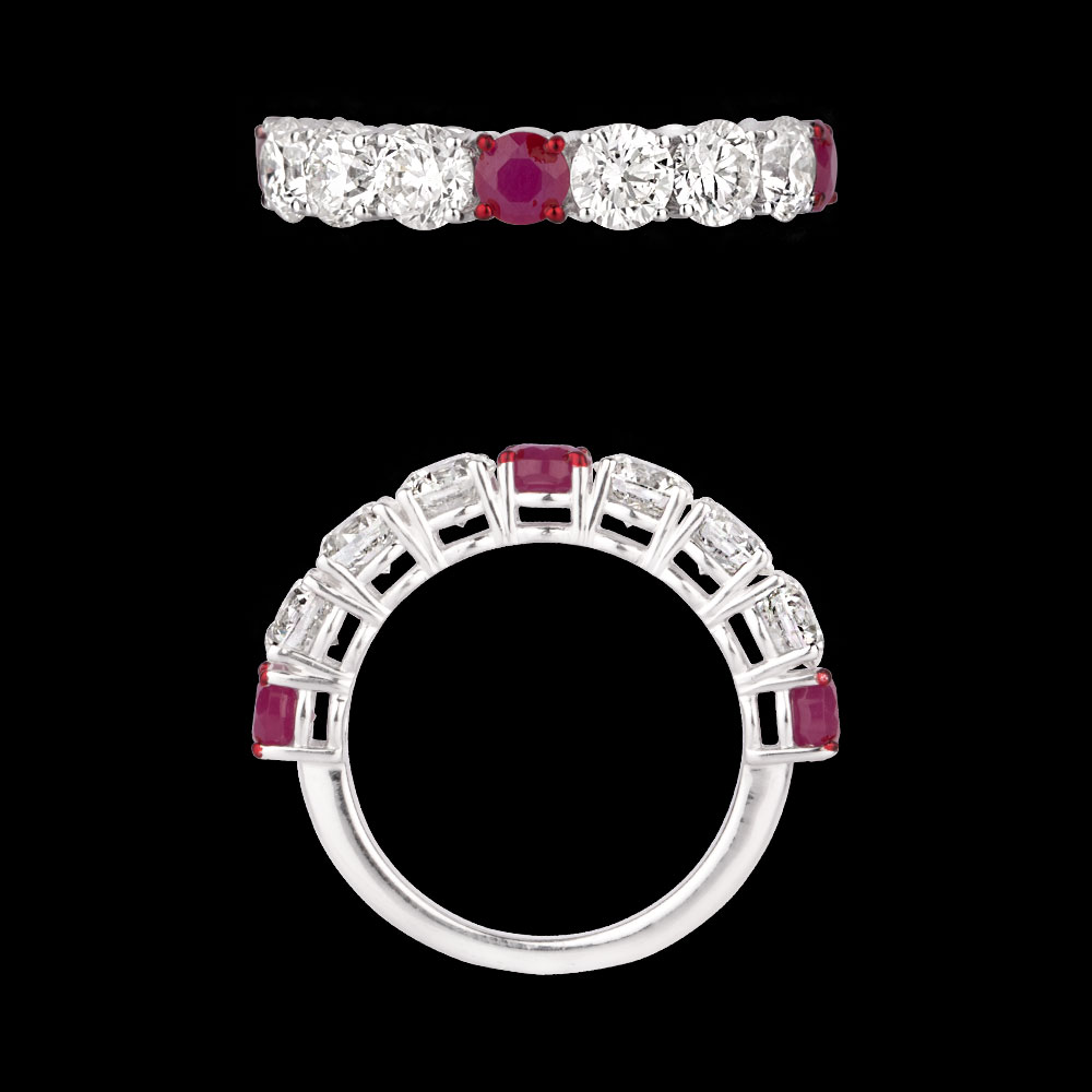 Gemstone Rings – 18K White Gold | Gharenu GH004RNGNDP44798(R)