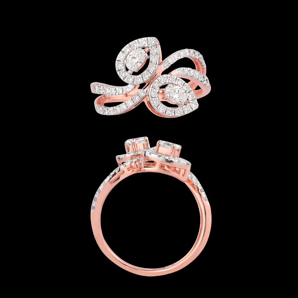 Daily Wear Rings – 18K Rose Gold | Gharenu GH004RNGSKH-373 Daily Wear Rings – 18K Rose Gold | Gharenu GH004RNGSKH-373