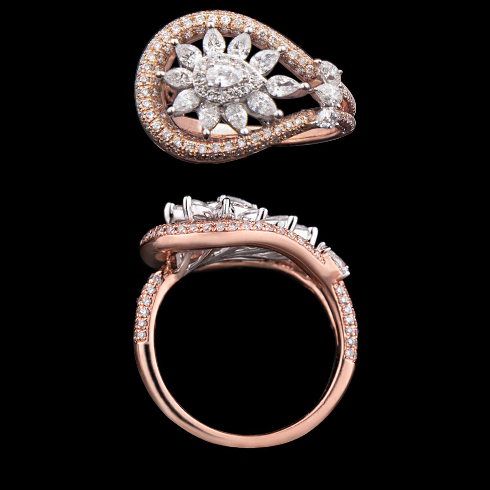 14K Two Tone (Rose Gold + Yellow Gold) ILLUSION RINGS
