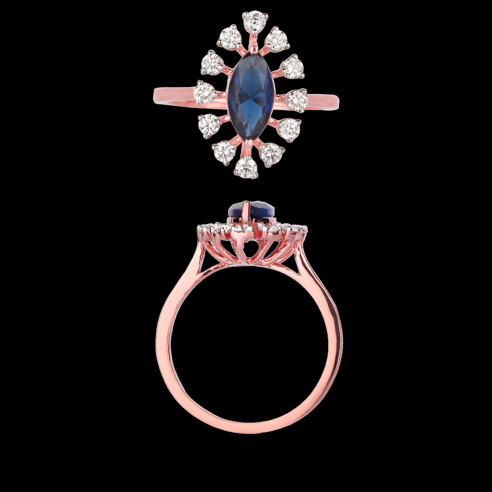 18K Rose Gold GEMSTONE RINGS