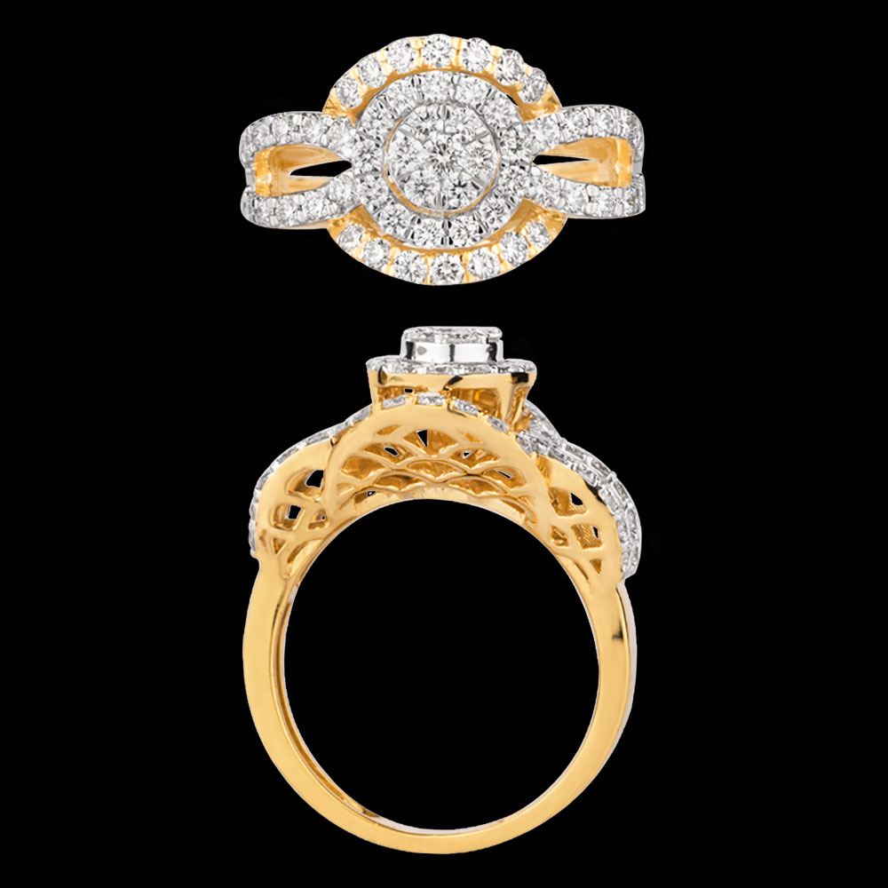 18K Yellow Gold ILLUSION RINGS