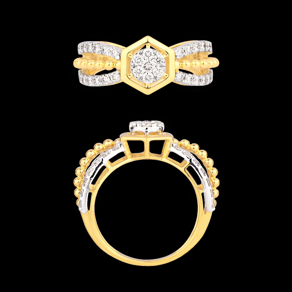 18K Yellow Gold ILLUSION RINGS