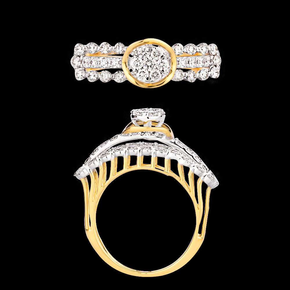 18K Yellow Gold ILLUSION RINGS