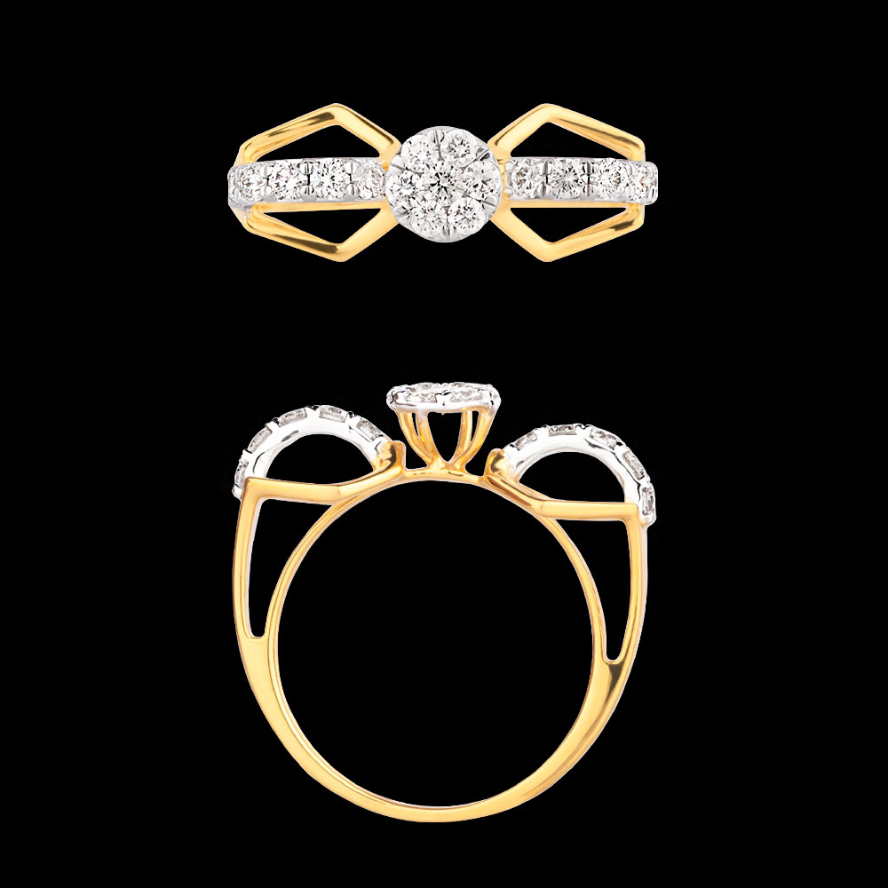 18K Yellow Gold ILLUSION RINGS