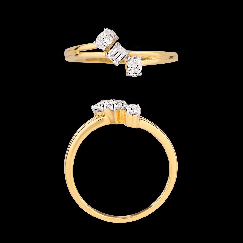 18K Yellow Gold ILLUSION RINGS