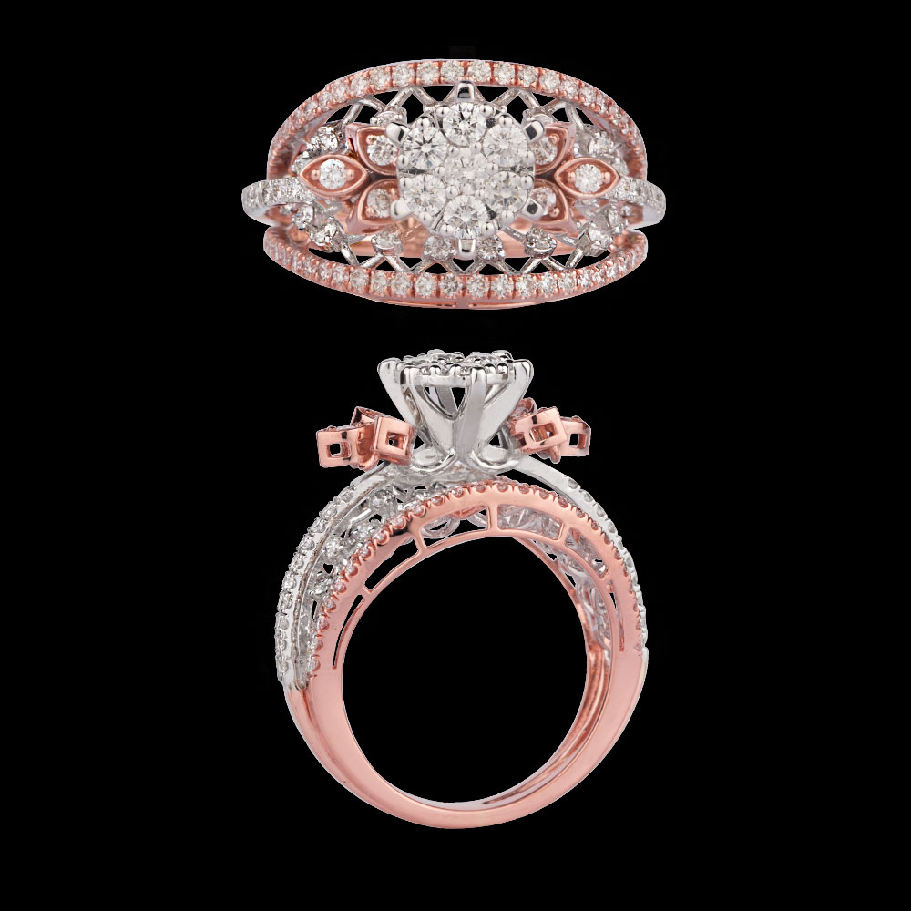 18K Rose Gold ILLUSION RINGS