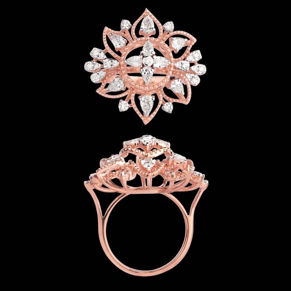 18K Rose Gold GEMSTONE RINGS