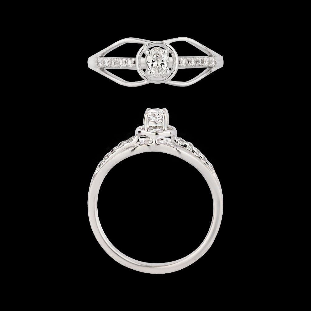 18K White Gold ILLUSION RINGS