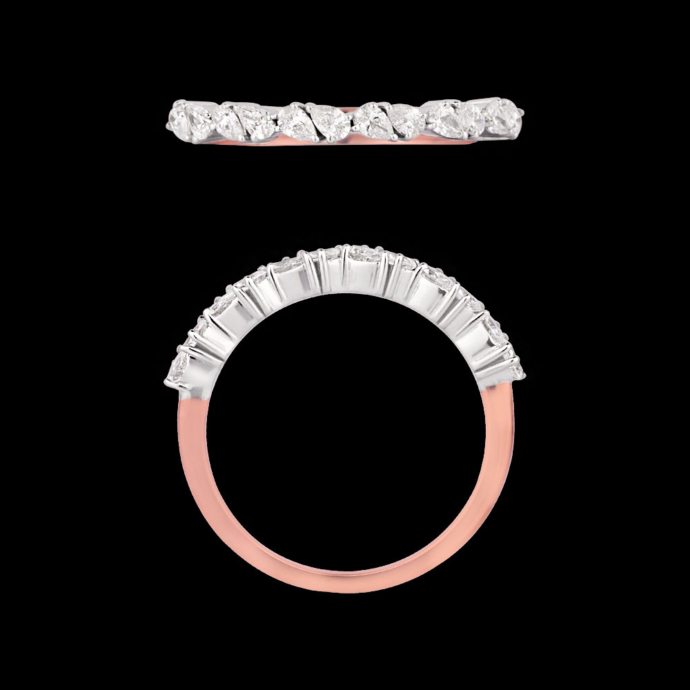 18K Two Tone (Rose Gold + White Gold) BANDS