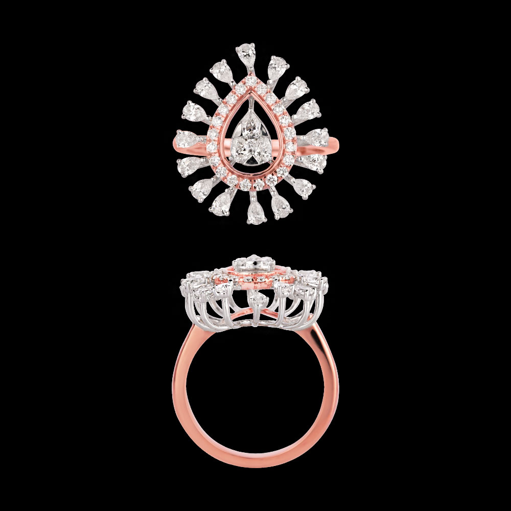18K TWO TONE (ROSE GOLD + WHITE GOLD) EXCLUSIVE RINGS