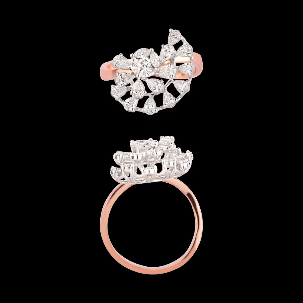 18K TWO TONE (ROSE GOLD + WHITE GOLD) EXCLUSIVE RINGS