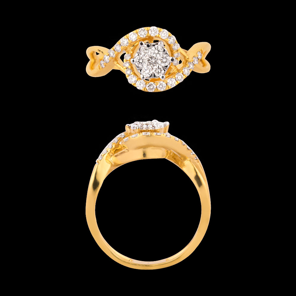 18K Yellow Gold ILLUSION RINGS