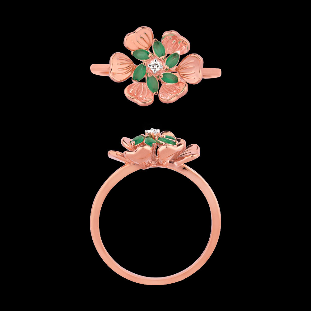 18K Rose Gold GEMSTONE RINGS