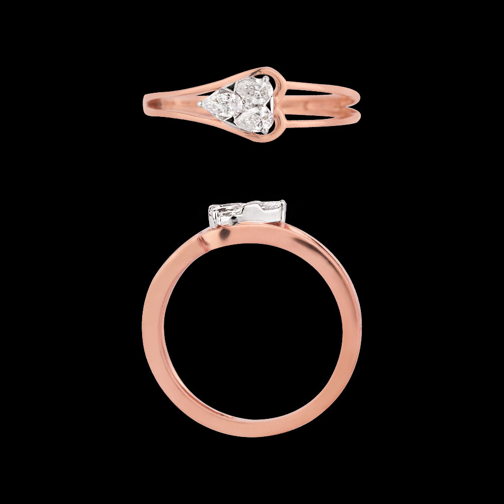 18K Two Tone (Rose Gold + Yellow Gold) ILLUSION RINGS