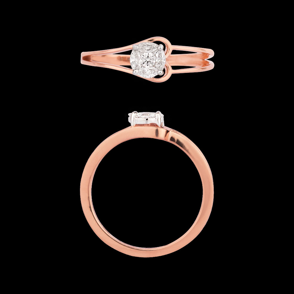 18K Two Tone (Rose Gold + White Gold) ENGAGEMENT RINGS