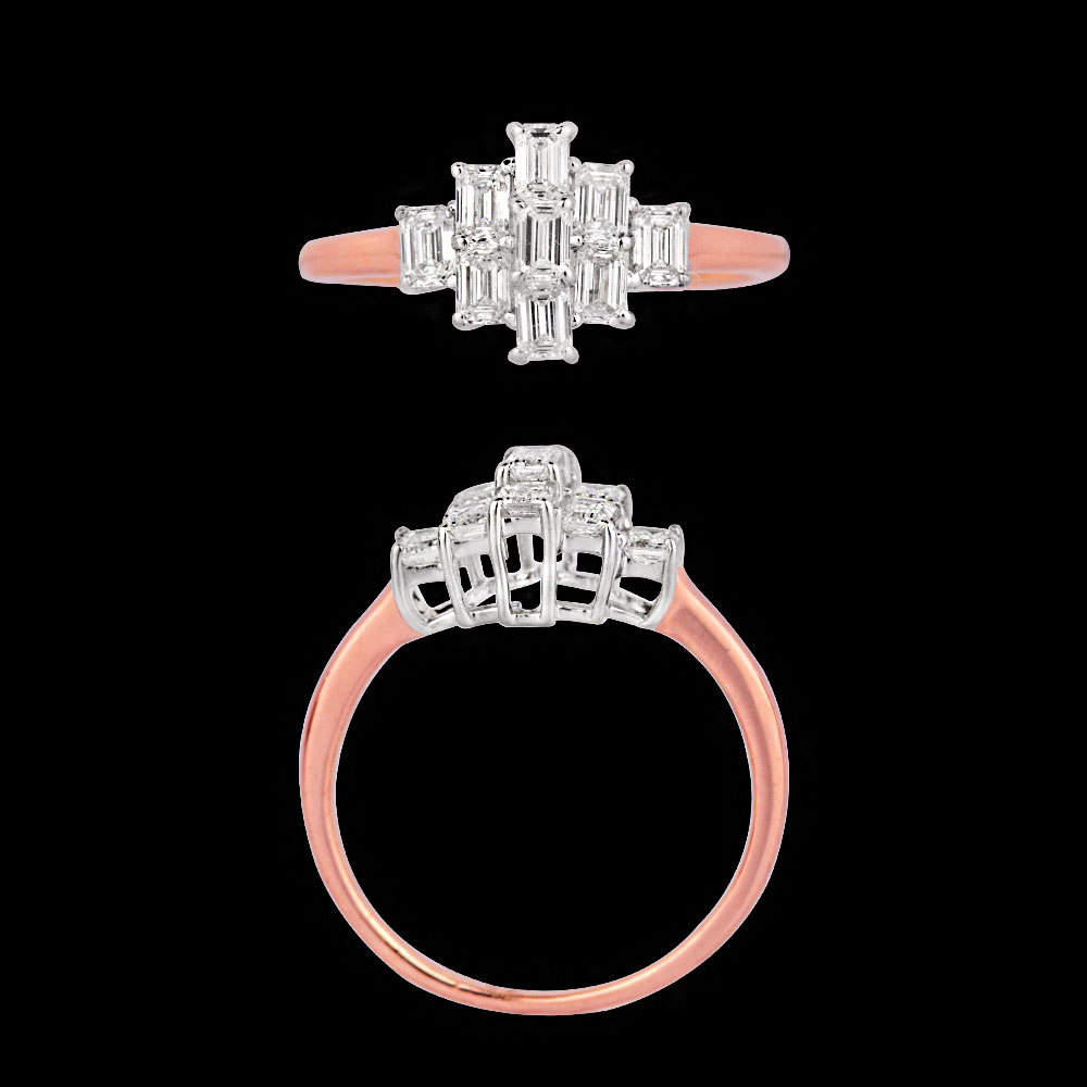 18K Two Tone (Rose Gold + White Gold) DAILY WEAR RINGS