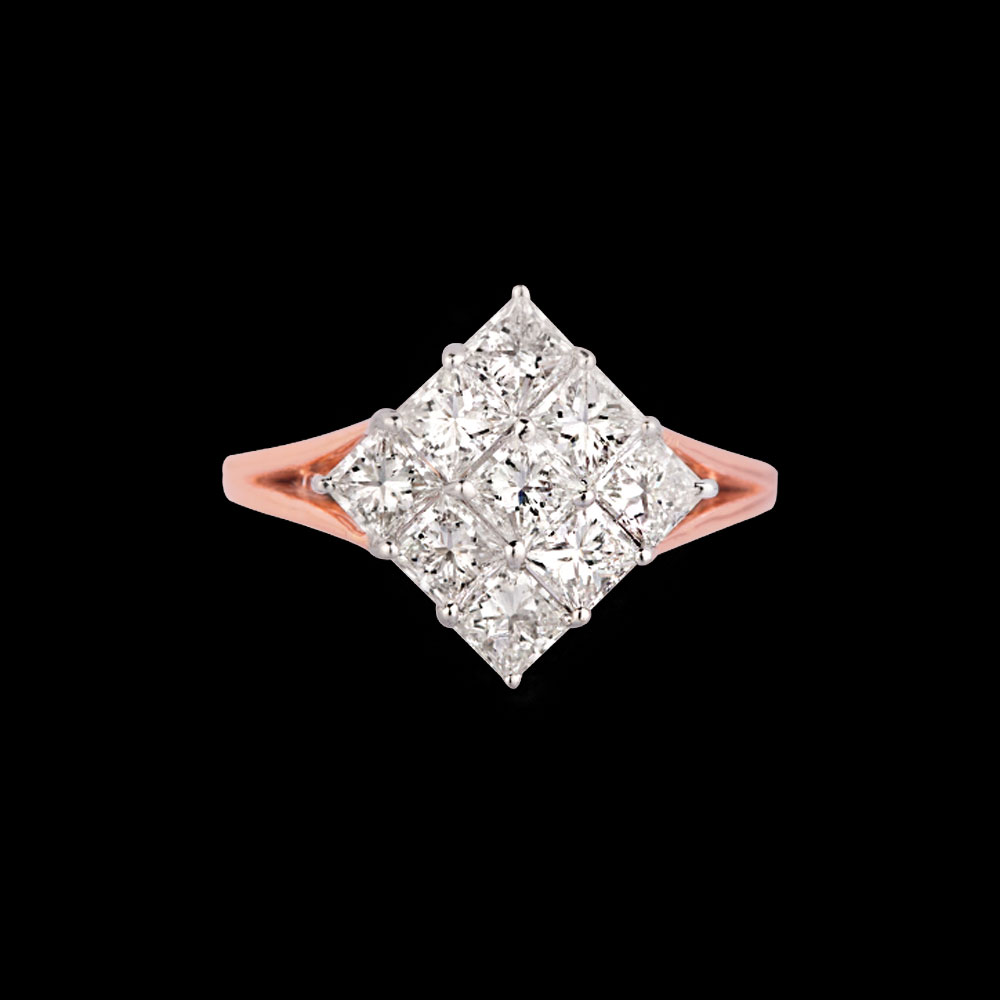 Daily Wear Rings – 18K Two Tone (Rose Gold + Yellow Gold) | Gharenu GH049RNGPDDM-441 Daily Wear Rings – 18K Two Tone (Rose Gold + Yellow Gold) | Gharenu GH049RNGPDDM-441