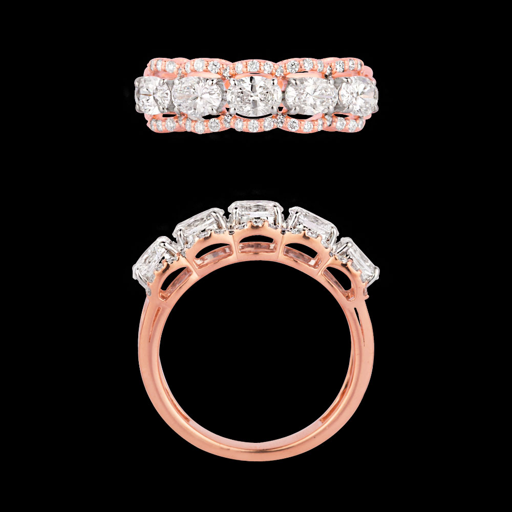 18K Two Tone (Rose Gold + White Gold) RINGS