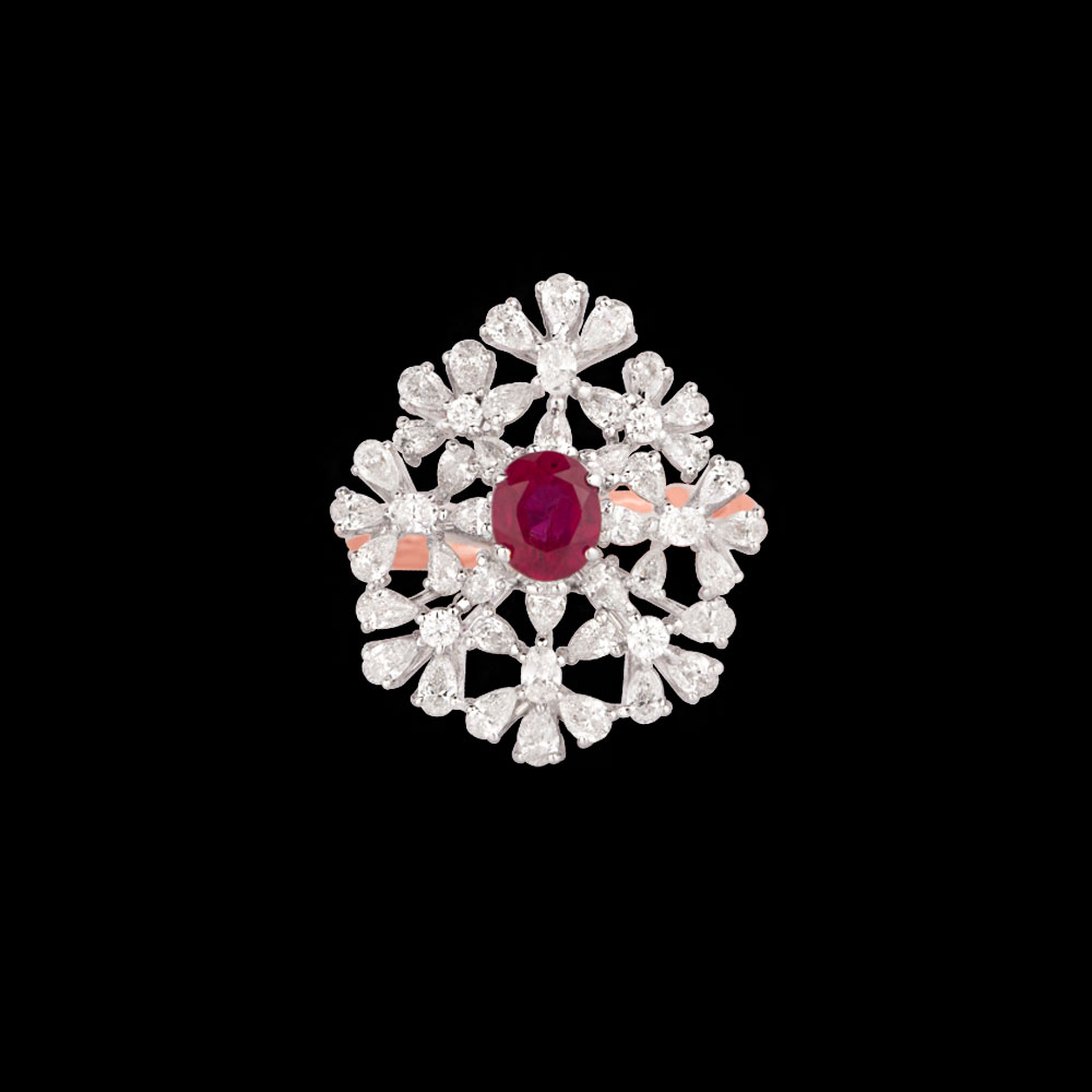 Gemstone Rings – 18K Two Tone (Rose Gold + Yellow Gold) | Gharenu GH049RNGPDDM-459 Gemstone Rings – 18K Two Tone (Rose Gold + Yellow Gold) | Gharenu GH049RNGPDDM-459