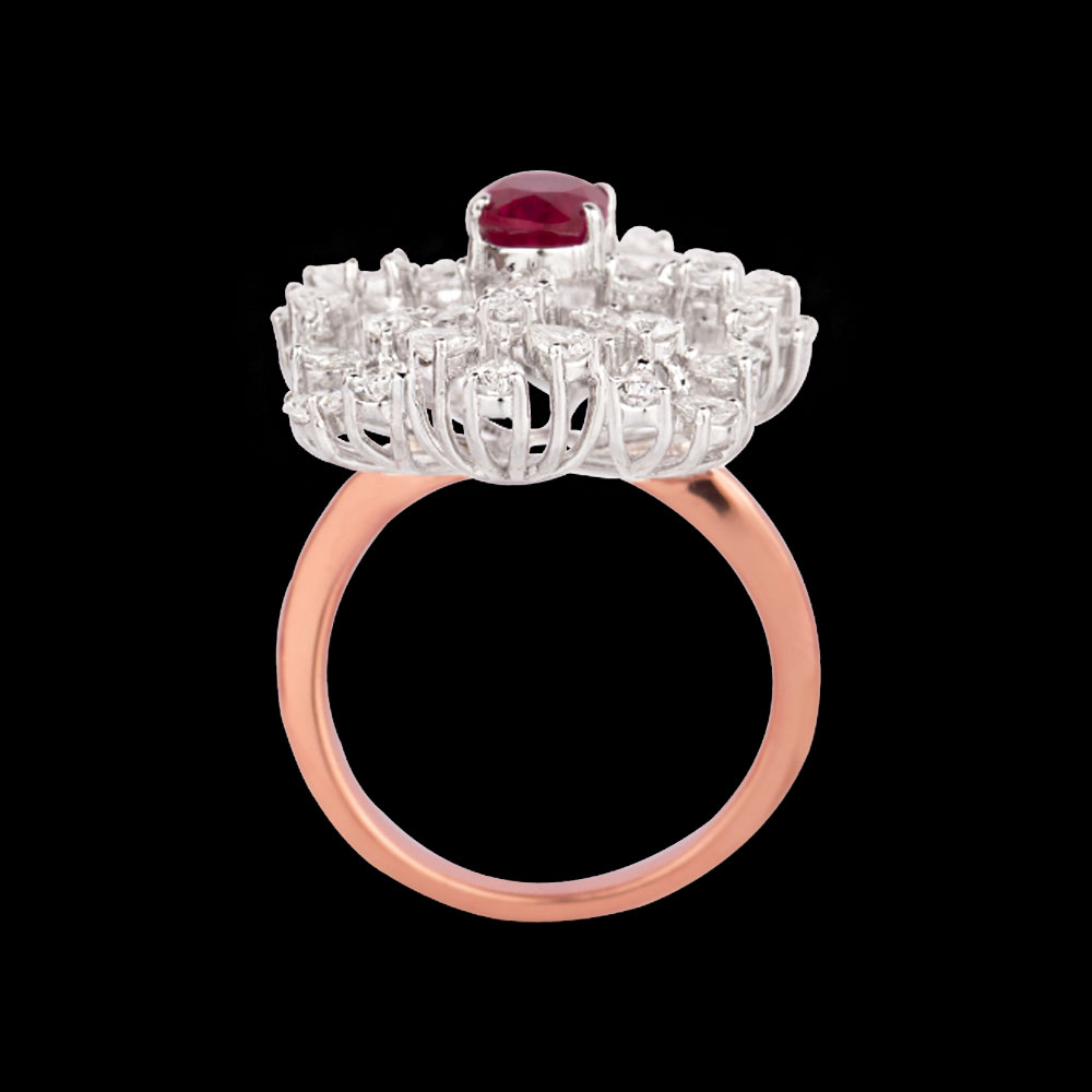 Gemstone Rings – 18K Two Tone (Rose Gold + Yellow Gold) | Gharenu GH049RNGPDDM-459 Gemstone Rings – 18K Two Tone (Rose Gold + Yellow Gold) | Gharenu GH049RNGPDDM-459