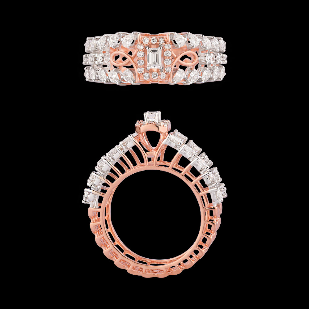18K Two Tone (Rose Gold + Yellow Gold) ENGAGEMENT RINGS