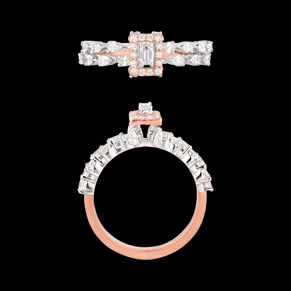 18K Two Tone (Rose Gold + Yellow Gold) ENGAGEMENT RINGS