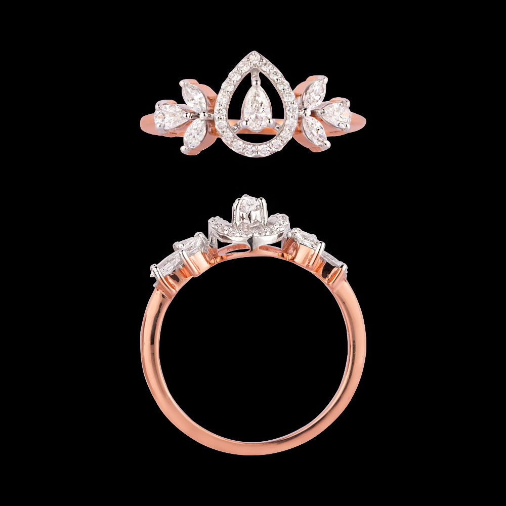 18K Two Tone (Rose Gold + White Gold) ENGAGEMENT RINGS