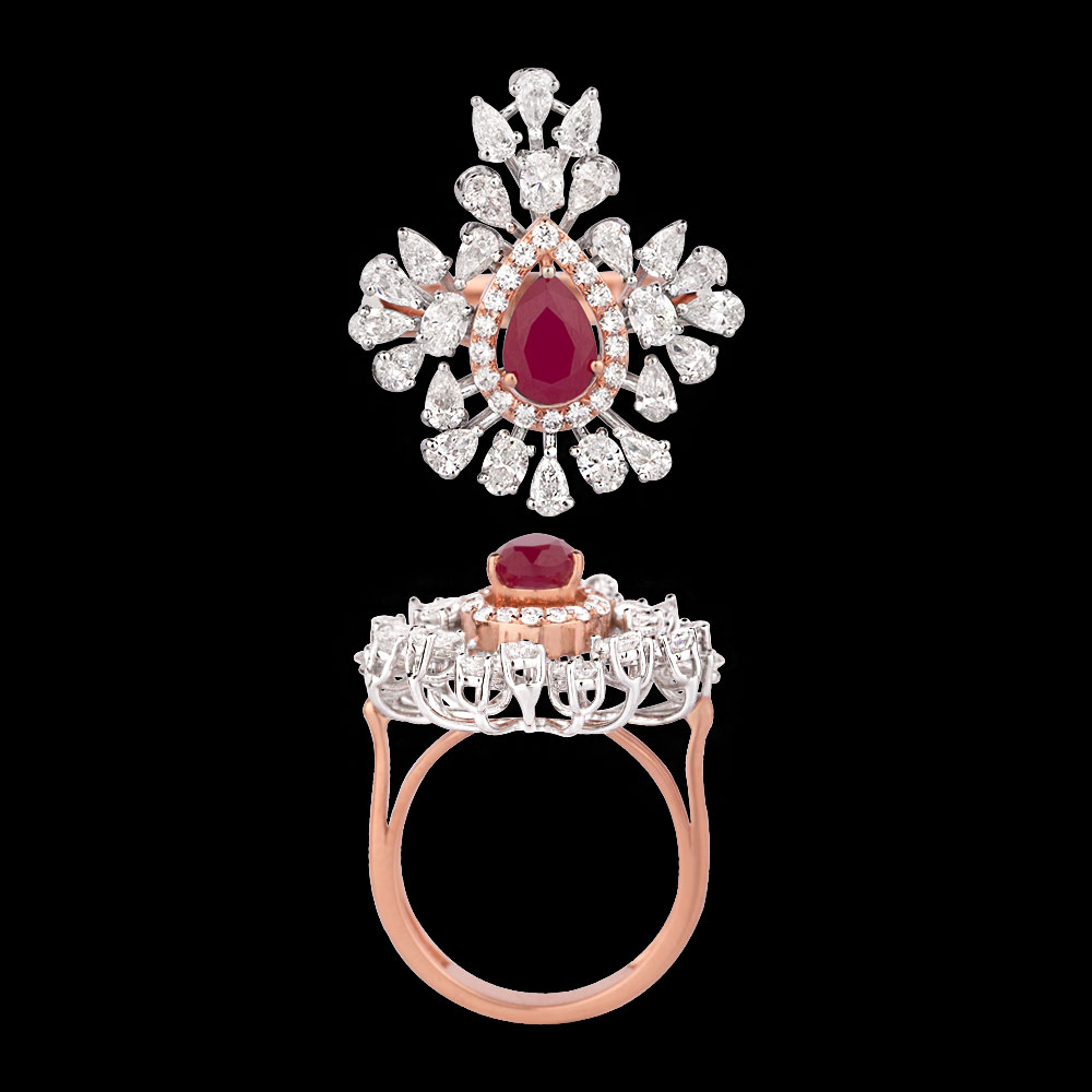 Exclusive Rings – 18K Two Tone (Rose Gold + Yellow Gold) | Gharenu GH057RNGKR00538