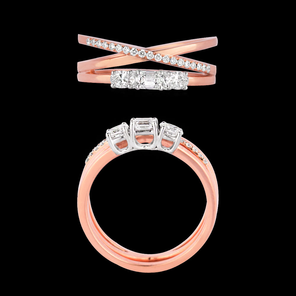 18K Two Tone (Rose Gold + Yellow Gold) BANDS