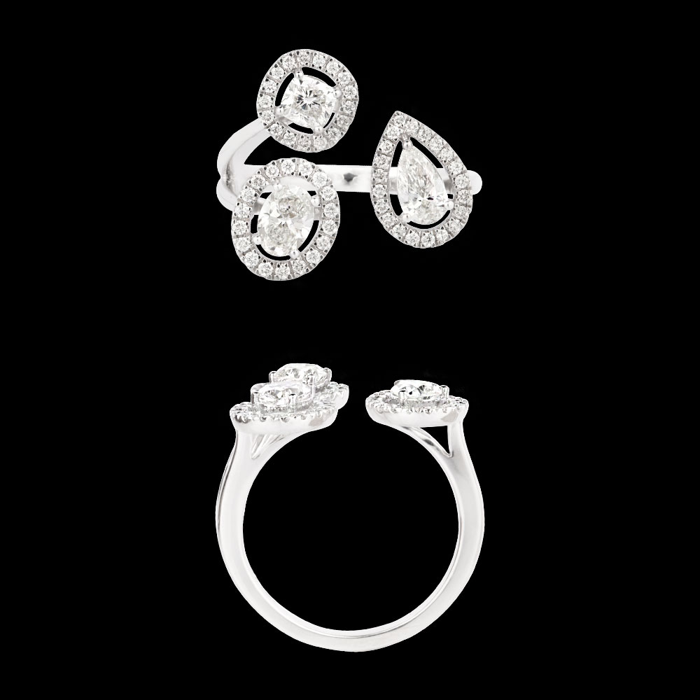18K White Gold MULTISTONE RINGS