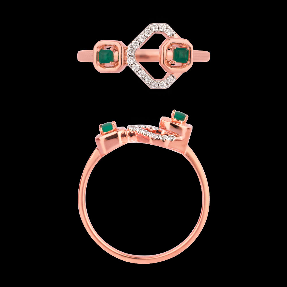 18K Rose Gold GEMSTONE RINGS