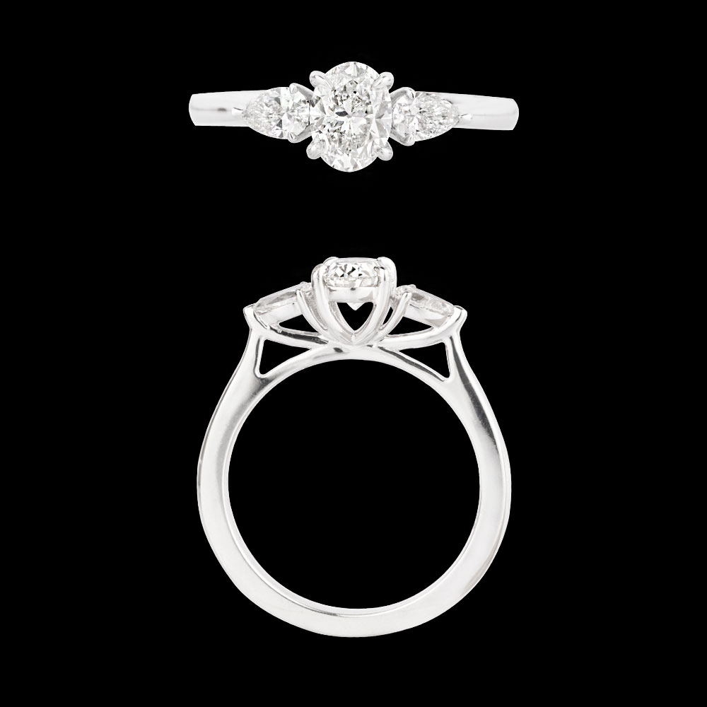 18K White Gold DAILY WEAR RINGS
