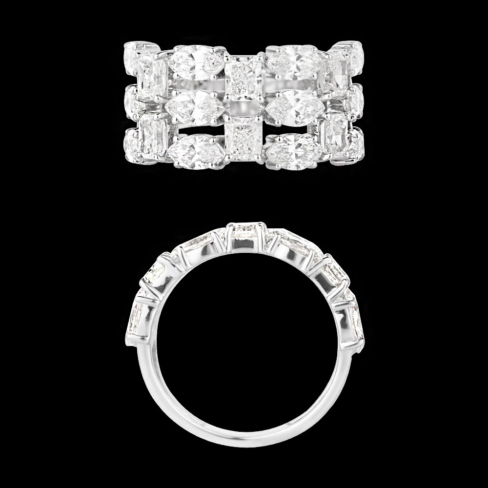 Exclusive Rings – 18K White Gold | Gharenu GH074RNGTLR-662