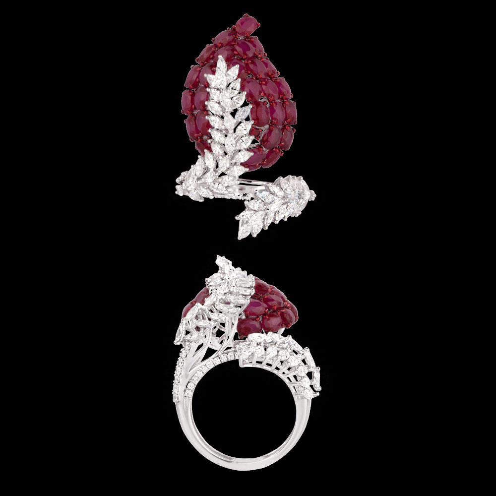Gemstone Rings – 18K White Gold | Gharenu GH081RNGRING0293(R)