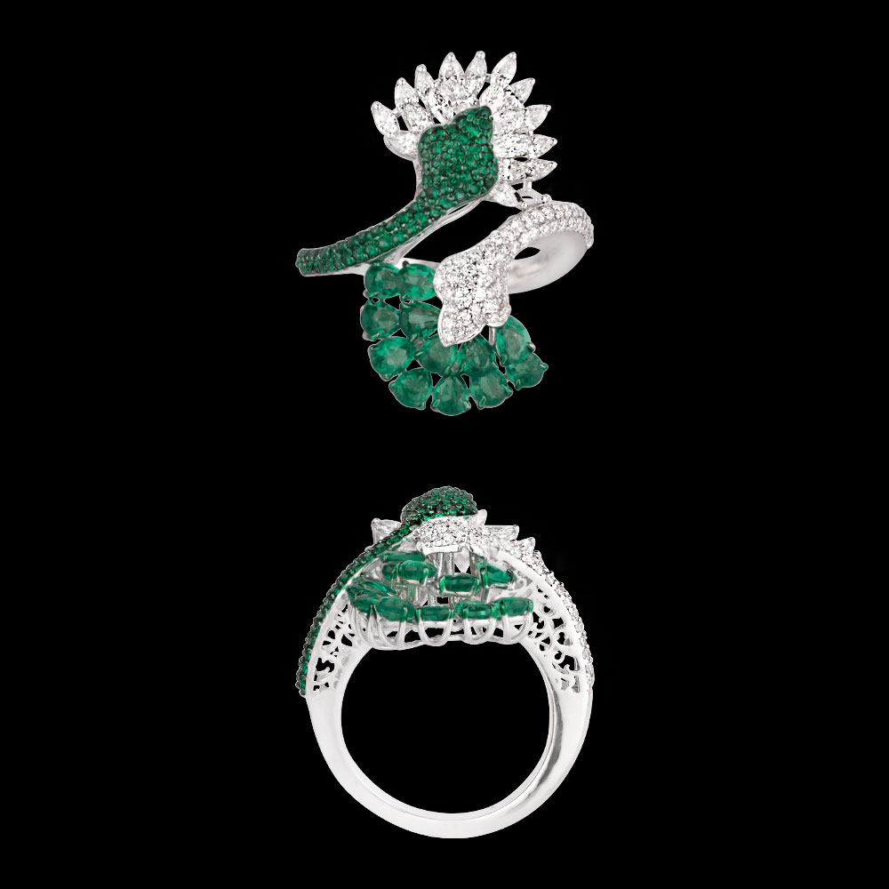 Gemstone Rings – 18K White Gold | Gharenu GH081RNGRING0296(E)