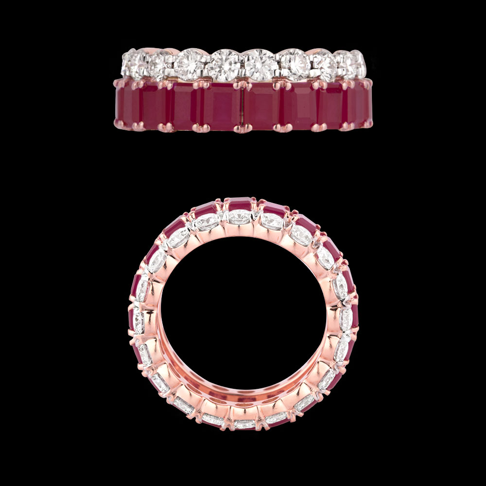 Gemstone Rings – 18K Rose Gold | Gharenu GH085RNGMER2006(R)
