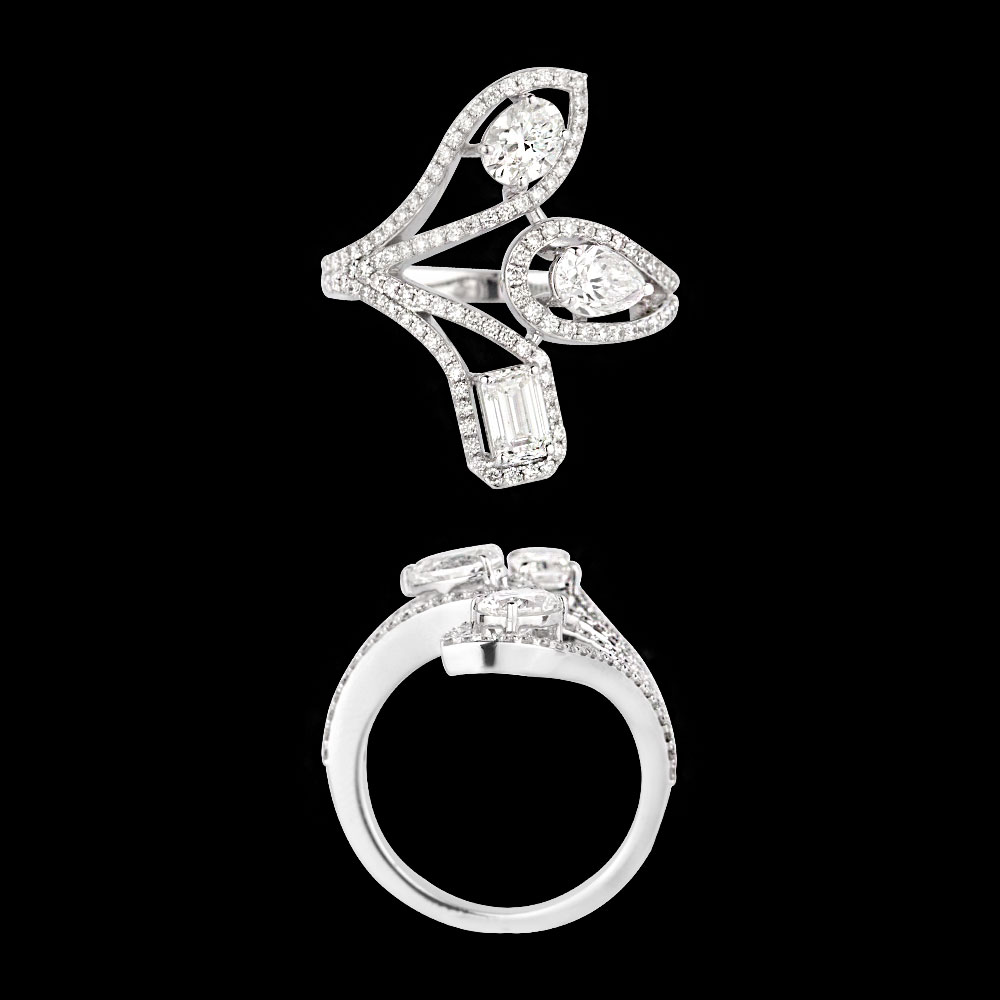 Exclusive Rings – 18K White Gold | Gharenu GH085RNGMER2011
