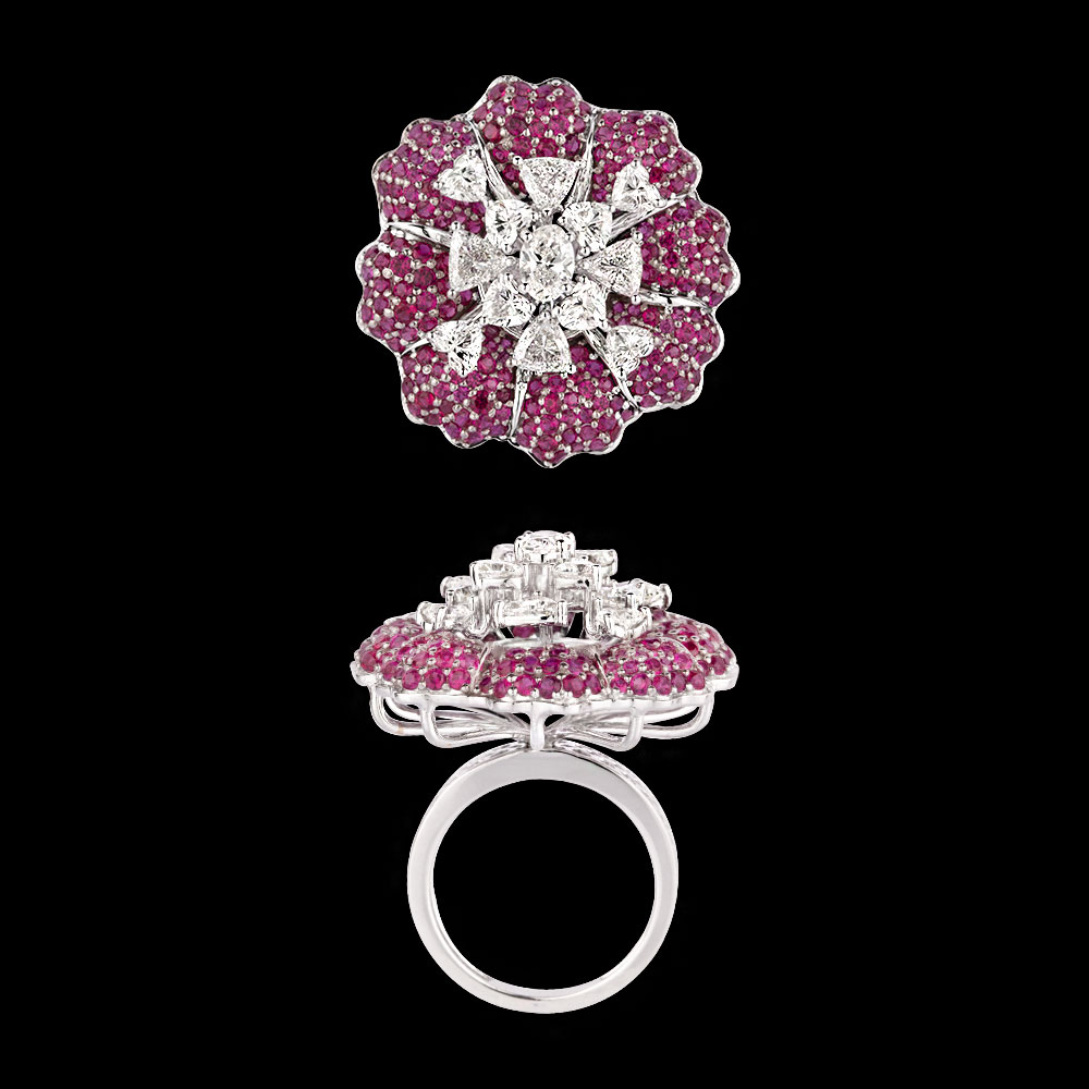 Gemstone Rings – 18K White Gold | Gharenu GH085RNGMER2012(R)