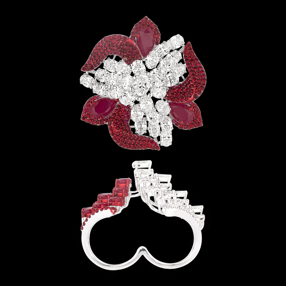 Gemstone Rings – 14K White Gold | Gharenu GH087RNGMJR2001(R)