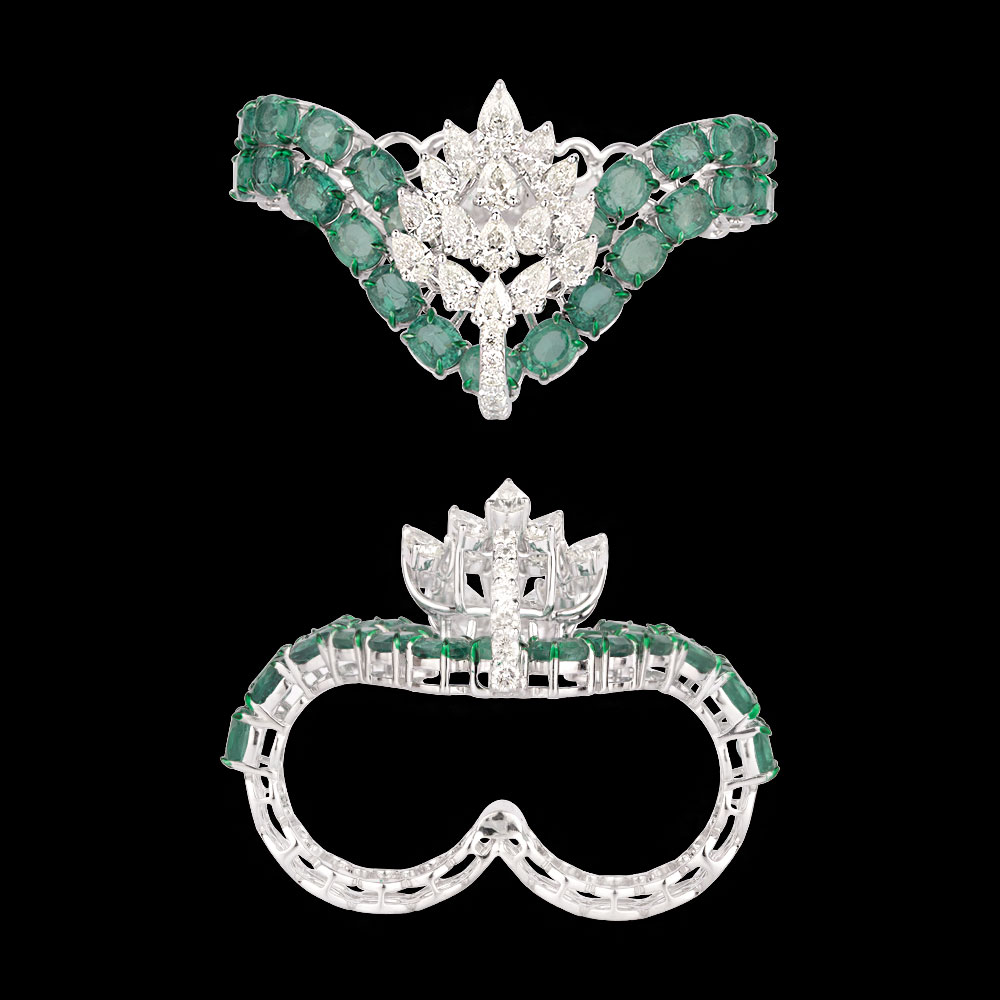 Gemstone Rings – 14K White Gold | Gharenu GH087RNGMJR2003(E)