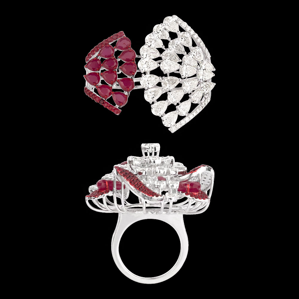 Gemstone Rings – 14K White Gold | Gharenu GH087RNGMJR2004(R)