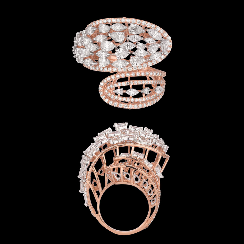 Rings – 18K White Gold | Gharenu MAM-16-1_BLK