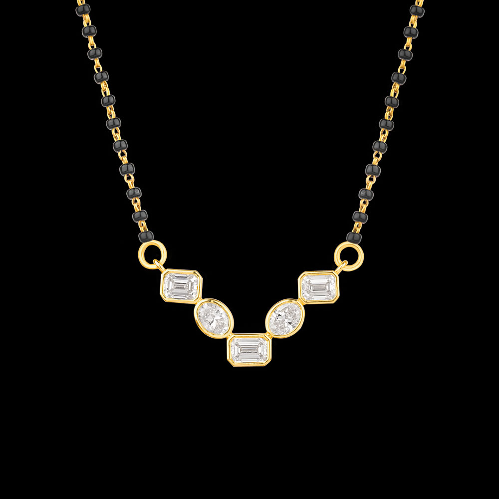Daily Wear Tanmaniyas – 14K Yellow Gold | Gharenu GH004TNMNDP100411