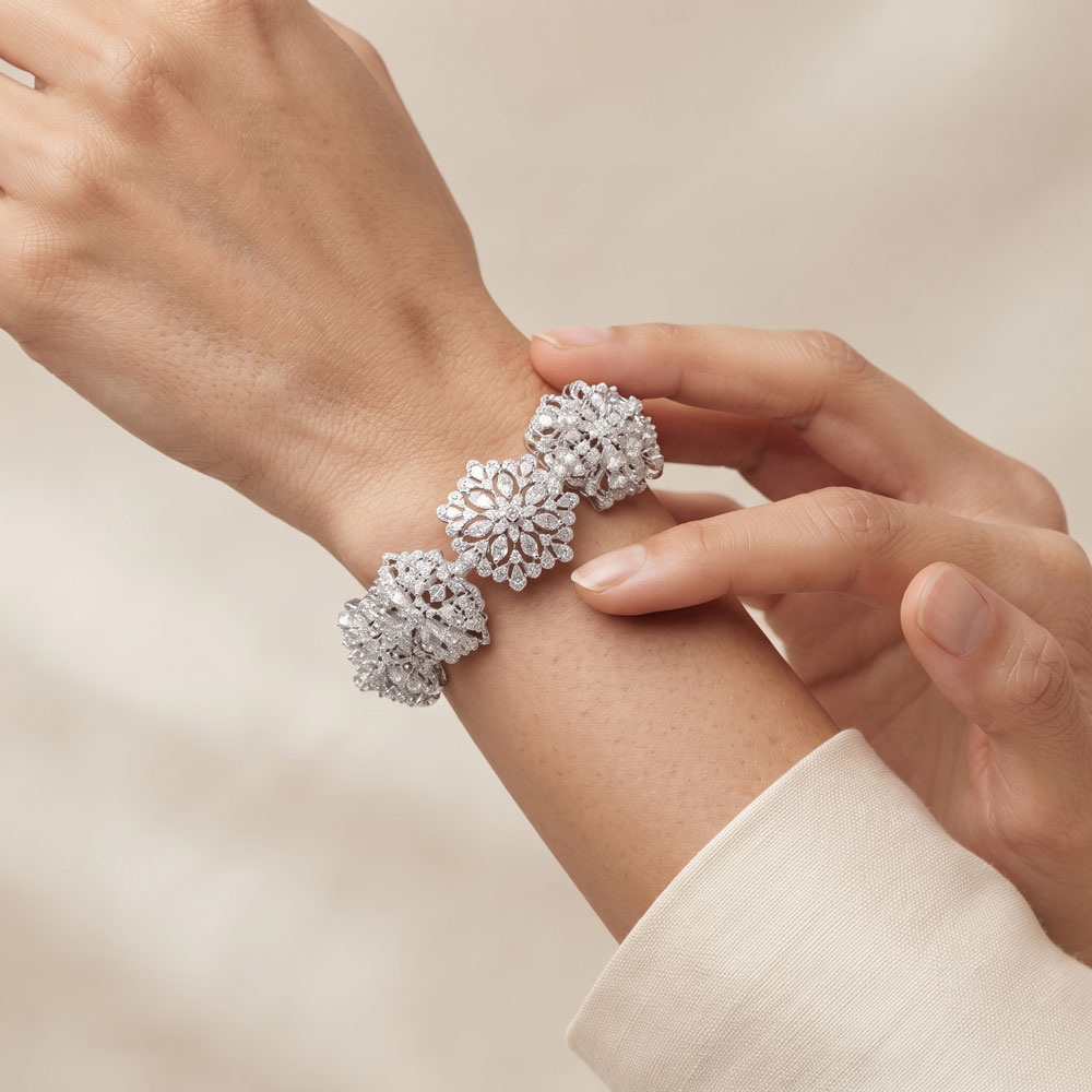 Exclusive Bangles – 14K White Gold | Gharenu GH078BNGSPJBG-0354 Exclusive Bangles – 14K White Gold | Gharenu GH078BNGSPJBG-0354