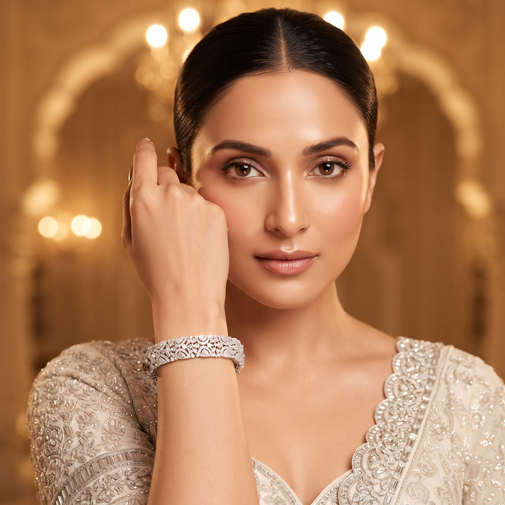 Exclusive Bangles – 14K White Gold | Gharenu GH078BNGSPJBG-0355 Exclusive Bangles – 14K White Gold | Gharenu GH078BNGSPJBG-0355