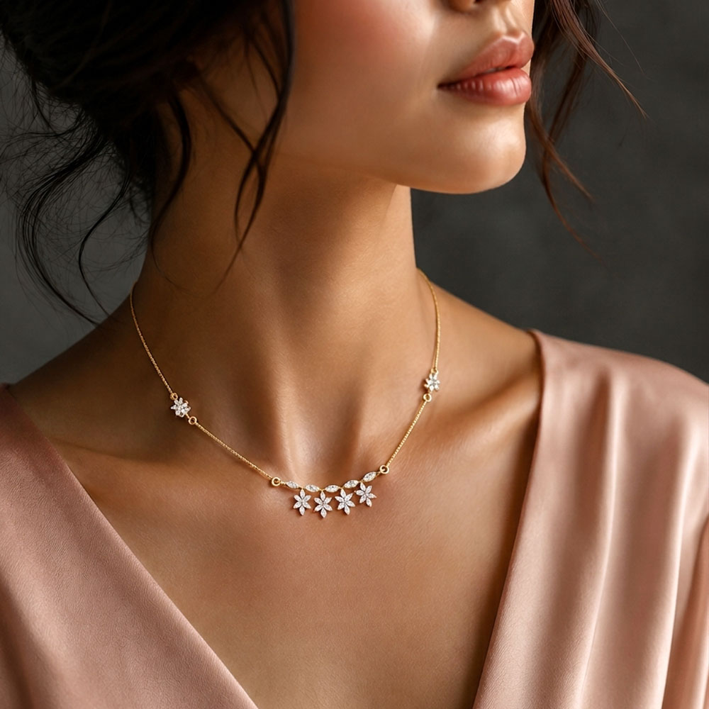 Diamond Chains – 18K Rose Gold | Gharenu GH048NKCNK-3950N Diamond Chains – 18K Rose Gold | Gharenu GH048NKCNK-3950N